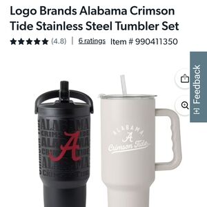 Logo Athletic Alabama Crimson Tide Tumbler Set - Black and White